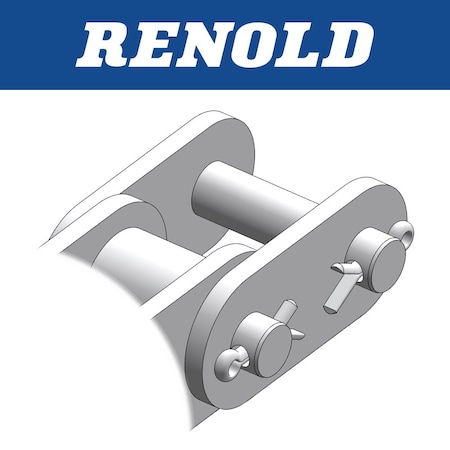 Renold CONNECTING LINK -  C100, 1-1/4in. PITCH, SPRING CLIP SLIP FIT, CARBON STEEL 100A1GFS11I